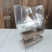 PE 손잡이 비닐 봉투 (100매) (23x33옆폭10)