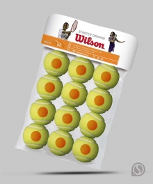 윌슨 주니어 테니스공 오렌지볼 (1팩 12개입) T13720 연습공