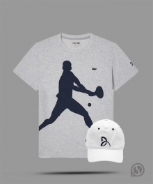 라코스테  티셔츠 노박 모자+티셔츠 세트(TH751654NCCA)