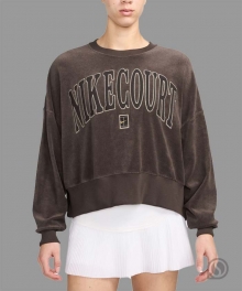 (우먼스) 나이키 티셔츠 코트 헤리티지 오버사이즈 크루넥 그래픽 테니스 스웻셔츠 (FQ2243-237)