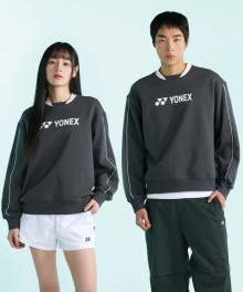 (공용) 요넥스 맨투맨 255TL001U 카키 그레이 2025 테니스 컬렉션