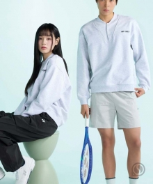 (공용) 요넥스 맨투맨 255TL002U 멜란지 화이트 2025 테니스 컬렉션