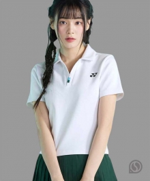 (우먼스) 요넥스 티셔츠 크롭 카라티 255TS017F 화이트 2025 테니스 컬렉션
