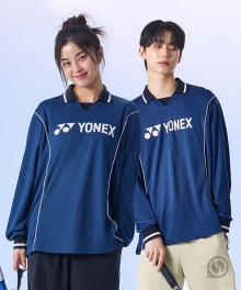 (공용) 요넥스 티셔츠 긴팔티 255TL004U 네이비 블루 2025 테니스 컬렉션