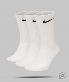 나이키 테니스 스포츠양말  에브리데이 라이트웨이트 크루삭스 (장목)(SX7676-100) 3개입 / 얇은 바닥