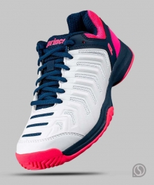 (우먼스) 프린스 테니스화  화이트/네이비/핑크 / 발볼 넓음