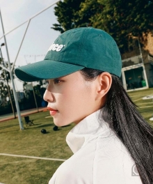 프린스 모자  로고 볼캡 빈티지 그린