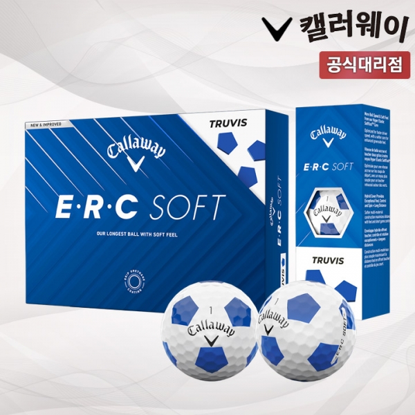 캘러웨이 ERC 소프트 트루비스 3피스 골프공 2025 화이트/블루 캘러웨이코리아