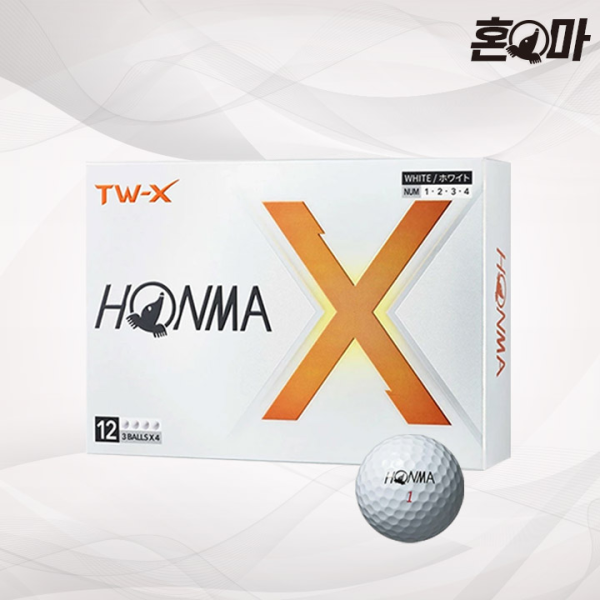 병행 혼마 TW-X 3피스 우레탄 화이트 골프공 2024