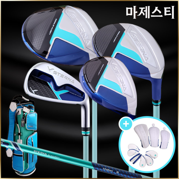 병행 마제스티 스터나 여성용 11개 풀세트 캐디백 포함 세레니티그린