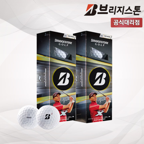 브리지스톤 2026 TOUR B X 타이거우즈 3피스 하프더즌 6구 골프공 [석교상사]