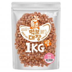 멍쵸 먹보대장 삼겹살스테이크 연어큐브 1kg