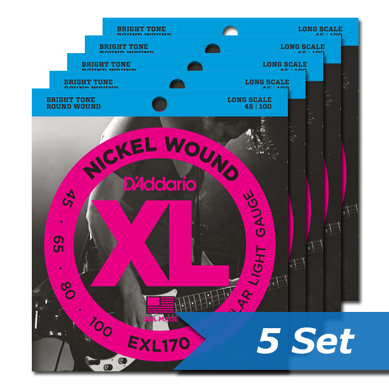 D'ADDARIO EXL170 Nickel 다다리오 니켈 45-100 베이스 스트링 줄 [5 Set]