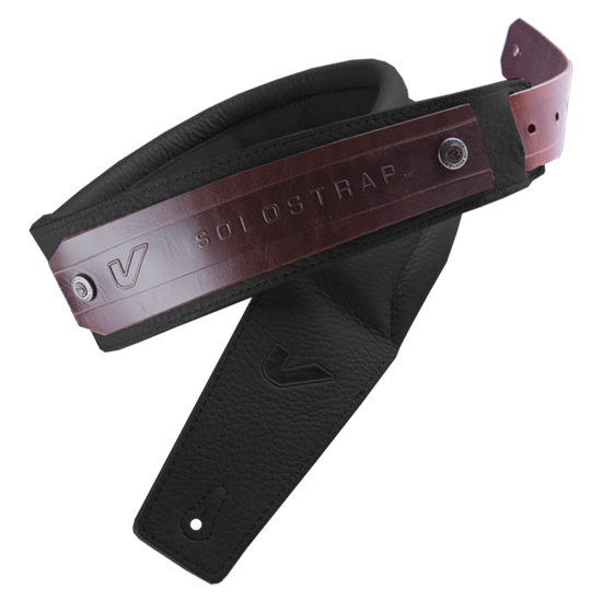 GRUV GEAR Solo Strap Premium Leather 그루브기어 솔로 스트랩 프리미엄 레더 기타 베이스 가죽 스트랩 (Black)