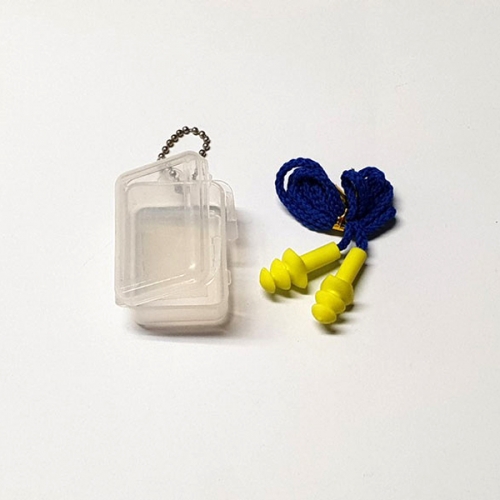 소음방지 실리콘 이어플러그 끈타입 옐로우 색상 Ear Plugs Yellow