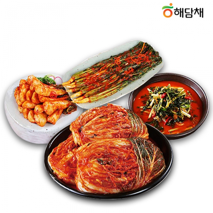 해담채 전라도포기김치5kg+총각김치2kg+열무김치2kg+열무물김치2kg