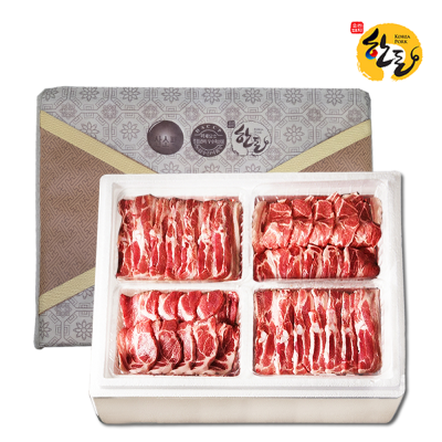 [한돈]인삼포크 특선5호_3.6kg(삼겹살900gx2,목살900gx2)