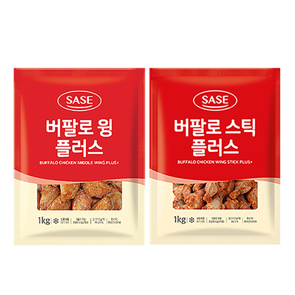 사세 버팔로 스틱플러스1kg x 2봉+윙플러스1kg x 1봉