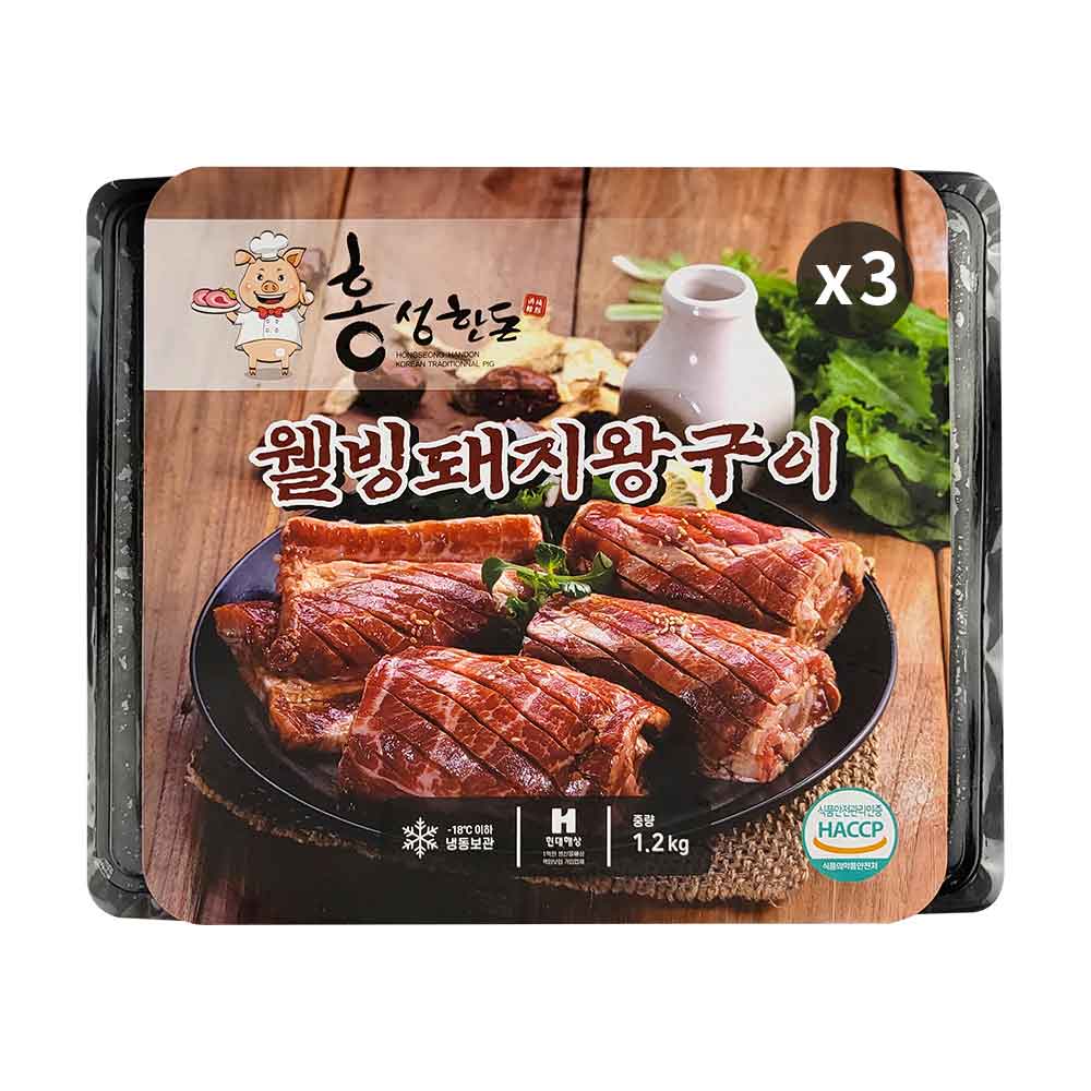 홍성한돈 웰빙돼지왕구이 1.2kg(4인분)x3, 12인분