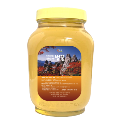 [햇땅] 자연을 담은 설악산 벌꿀 아카시아꿀 2.4kg 사양벌꿀