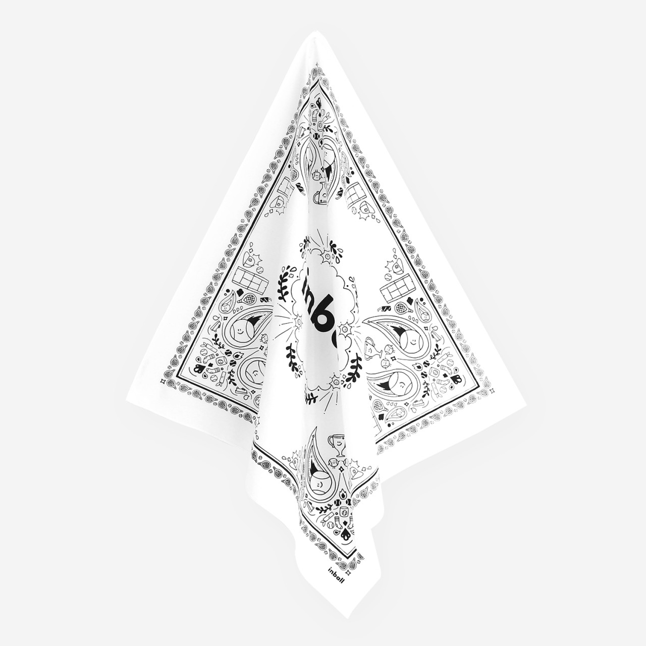 [파트너 스페이스] 인볼 화이트 손수건 반다나