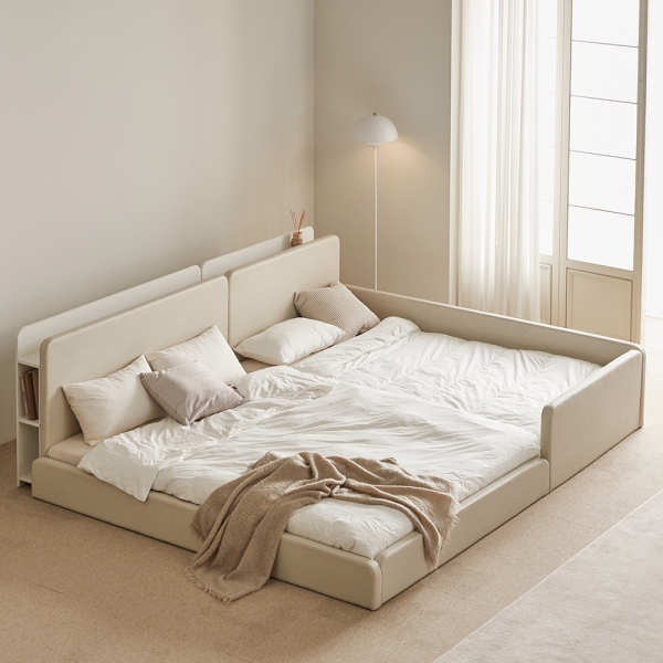 [연말결산특가] 도담 마루 저상형 패밀리침대 (슬림형/LED수납형)