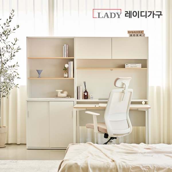 [신학기 초특가] 레이디가구 멜로 책상 세트 플랩도어형