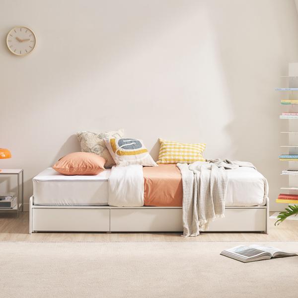 [연말결산특가] 포더홈 피즈 무헤드 3단 통서랍 수납침대 SS/Q