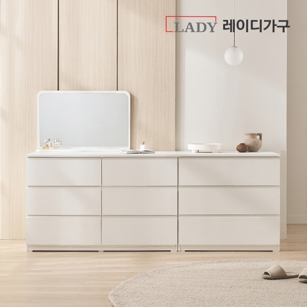 [NEW런칭] 레이디가구 보테 화장대 서랍장 800 3단 (거울 포함)
