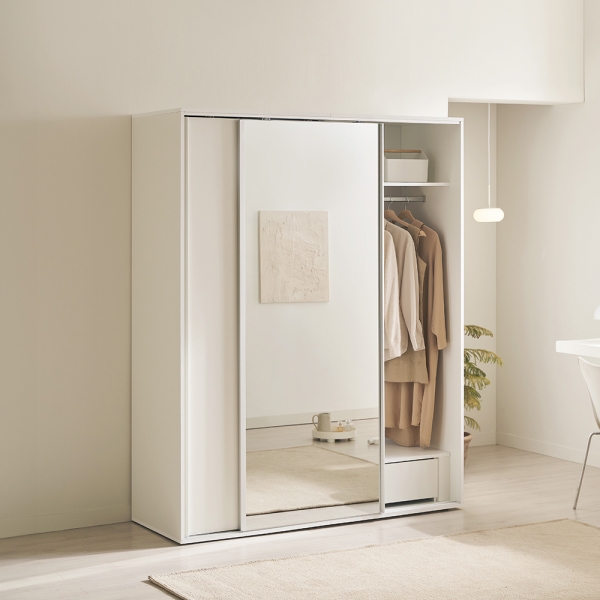 [연말결산특가] 프리핏 E0 댐핑도어 키큰 슬라이딩 옷장 1600~2300 (2도어)