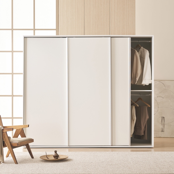 [연말결산특가] 프리핏 E0 댐핑도어 키큰 슬라이딩 옷장 2300~3300 (3도어)