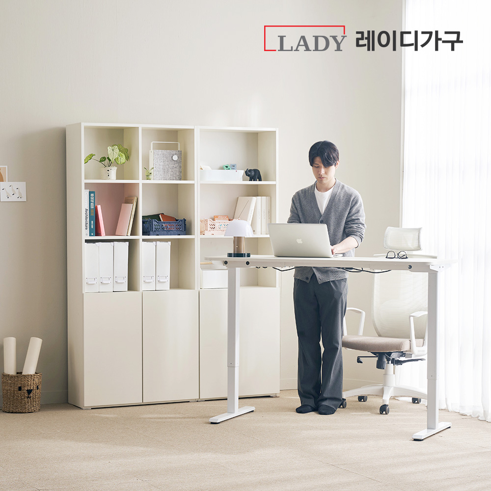 [메가타임세일][6/20-22] 코튼M 듀얼모터 모션데스크 (베이직형)