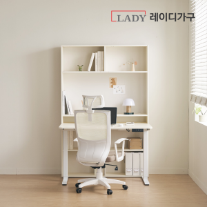 [연말결산특가][의자증정] 코튼M 듀얼모터 독서실책상 모션데스크 (오픈책장형/도어책장형)