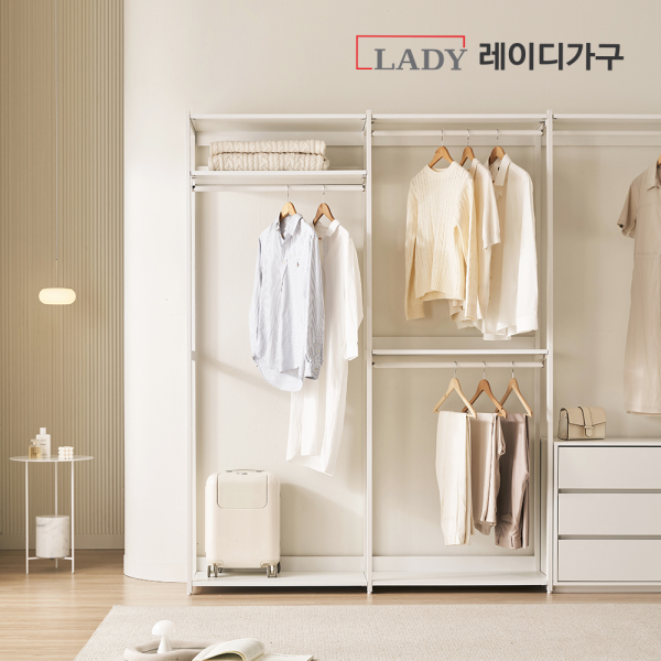 [24시간타임특가] 에어랙 철제 드레스룸 시스템옷장 (행거/서랍/코너형)