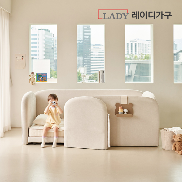 레이디가구 푸딩 기능성 패브릭 도어형 데이베드 SS_포그니 20