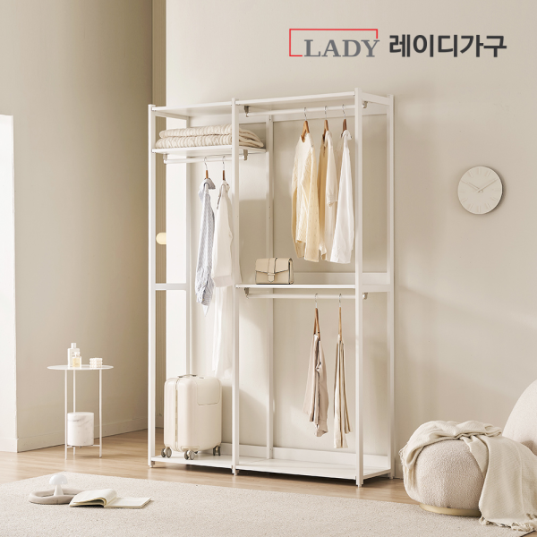 [24시간타임특가] 국내생산 에어랙 철제 드레스룸 시스템옷장 (세트할인)