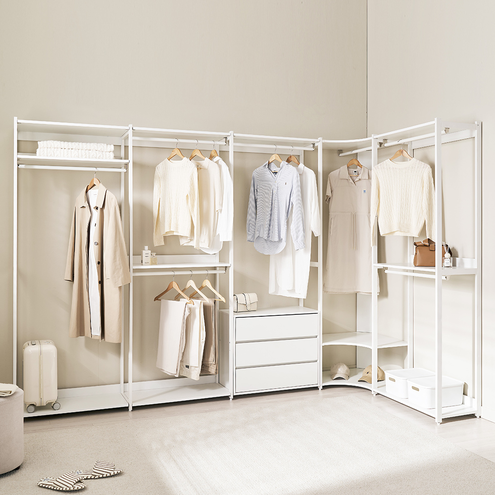 [연말결산특가] 국내생산 에어랙 철제 드레스룸 시스템옷장 (세트할인)