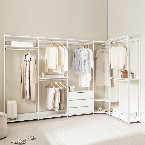 [연말결산특가] 국내생산 에어랙 철제 드레스룸 시스템옷장 (세트할인)