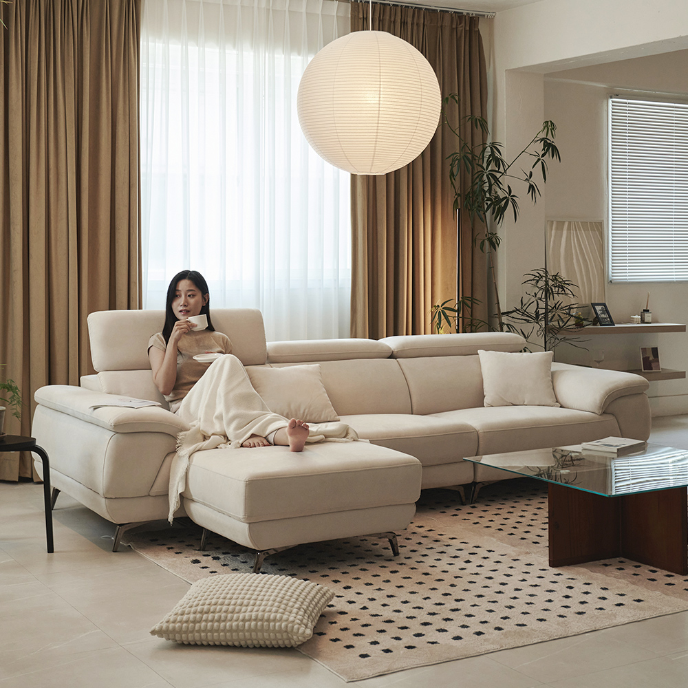 [오늘핫딜][11/10-11] 쿠션증정 아르보 헤드레스트 패브릭 소파 (3인/4인)