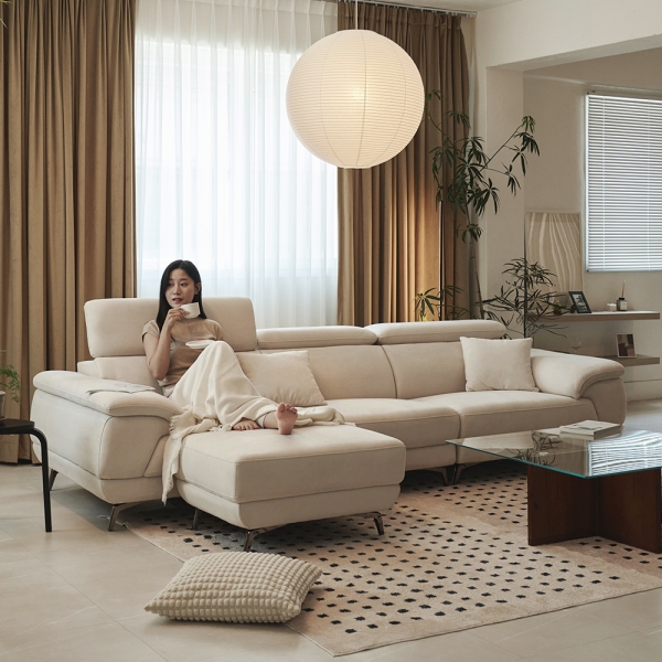 [오늘핫딜][11/10-11] 쿠션증정 아르보 헤드레스트 패브릭 소파 (3인/4인)