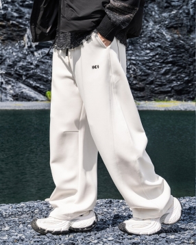 캐주얼 스트레이트 트레이닝 밴딩 팬츠