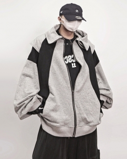 스트릿 힙합 스포티 셔츠 카라 집업 자켓