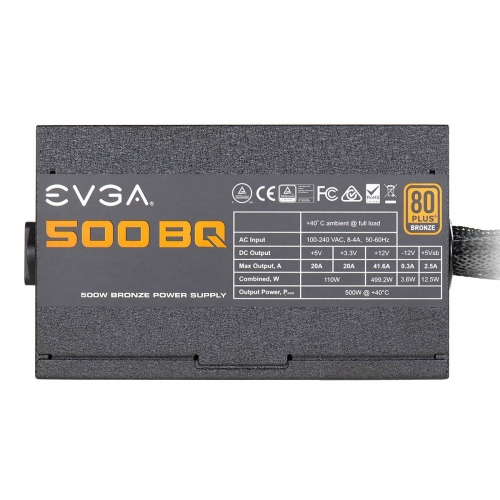 EVGA 500 BQ, 80Plus BRONZE 500W