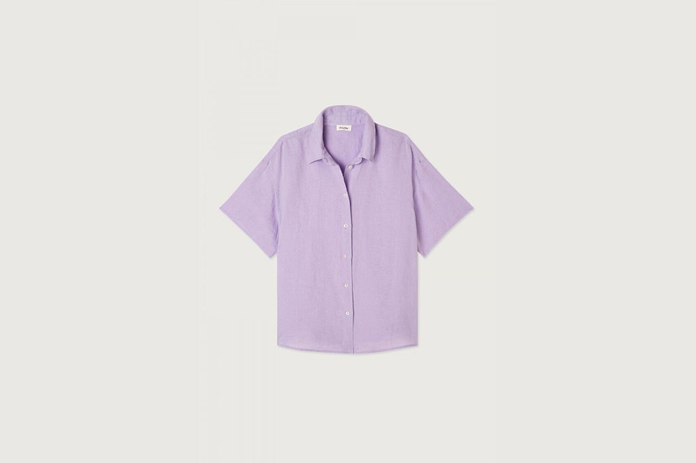Linen Short sleeves Large Shirt