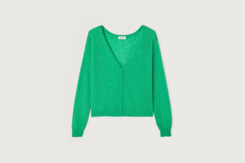 V-neck short cardigan