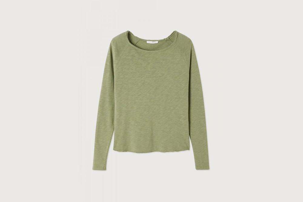 Long sleeve boat neck t-shirt (2colors)