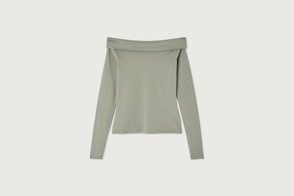 Long-sleeved fitted t-shirt
