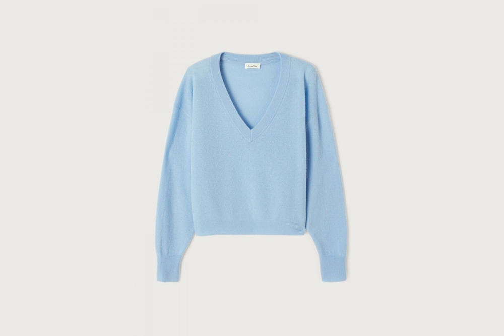 Long sleeve V neck jumper