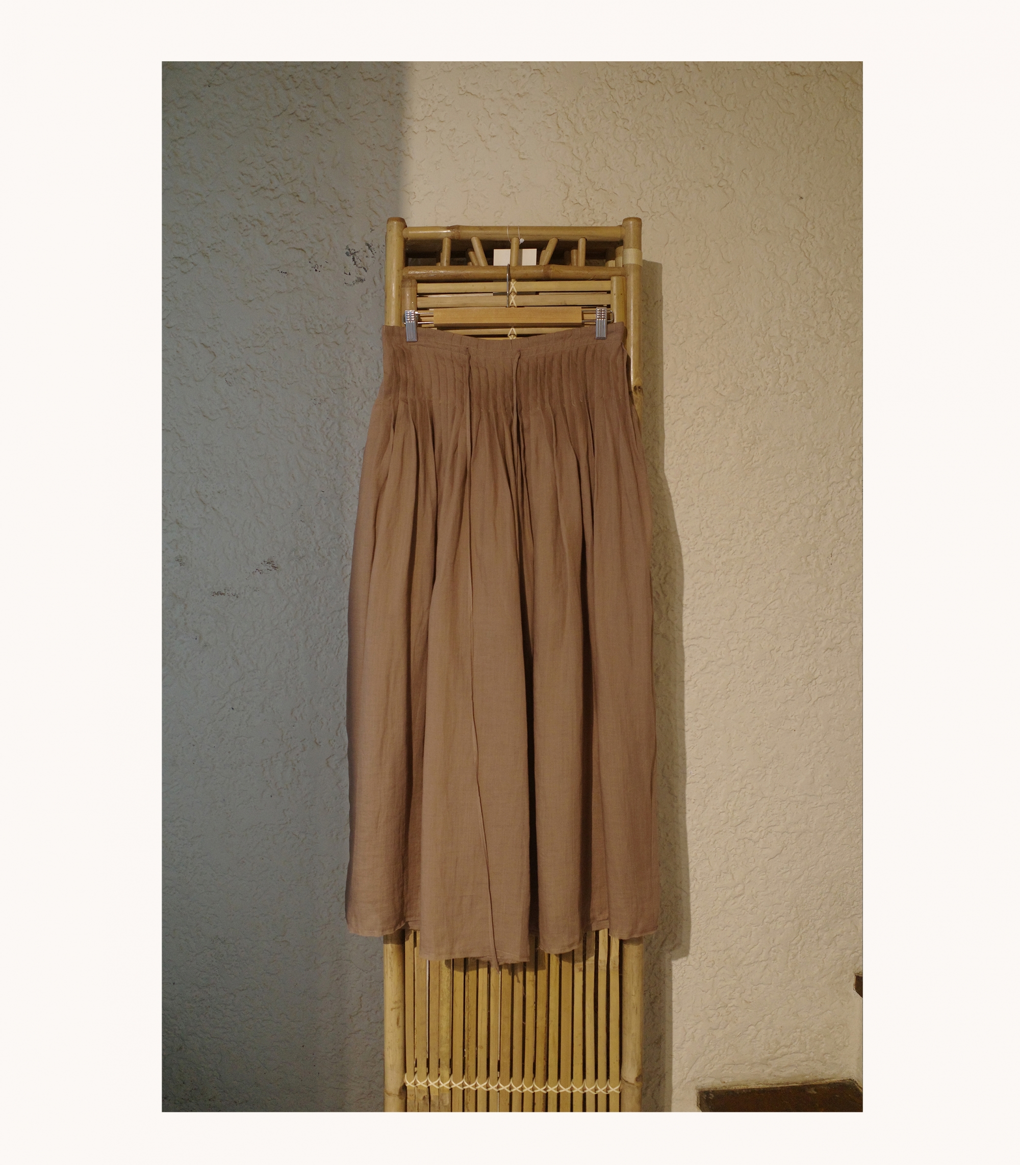 Full tuck cotton skirt pants (3colors)