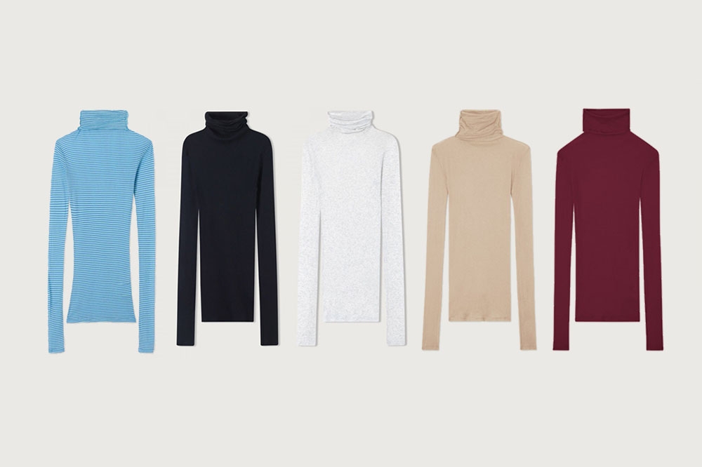 Supima long sleeved turtleneck t-shirt (5 colors)